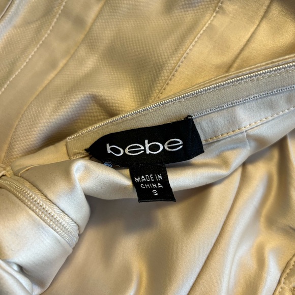 Bebe Strapless Dress with Feathers and Boning - Picture 3 of 4